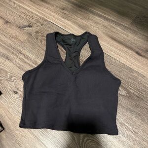 ALO Yoga Goddess Ribbed Cropped Racerback Tank (S)